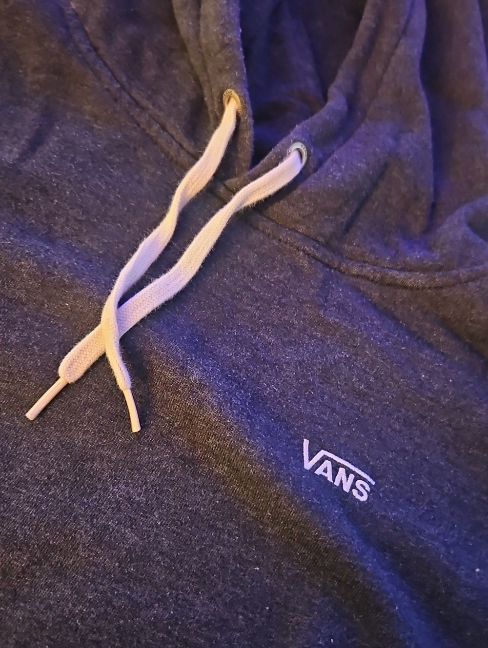 Vans Vintage Pullover Hoodie with Cream Drawstrings